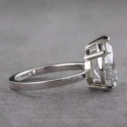 3.19 Carat Fancy Grey Pear Diamond Engagement Ring, Charlize Setting, Platinum -Point No Point Studio Store 250100 2