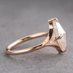 1.88 Carat Icy White Marquise Diamond Engagement Ring, Aela Setting, 14K Rose Gold -Point No Point Studio Store 250133 2