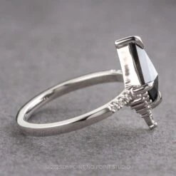 1.31 Carat Black Kite Diamond Engagement Ring, Avaline Setting, Platinum 10 1.31 Carat Black Kite Diamond Engagement Ring, Avaline Setting, Platinum -Point No Point Studio Store 250135 2