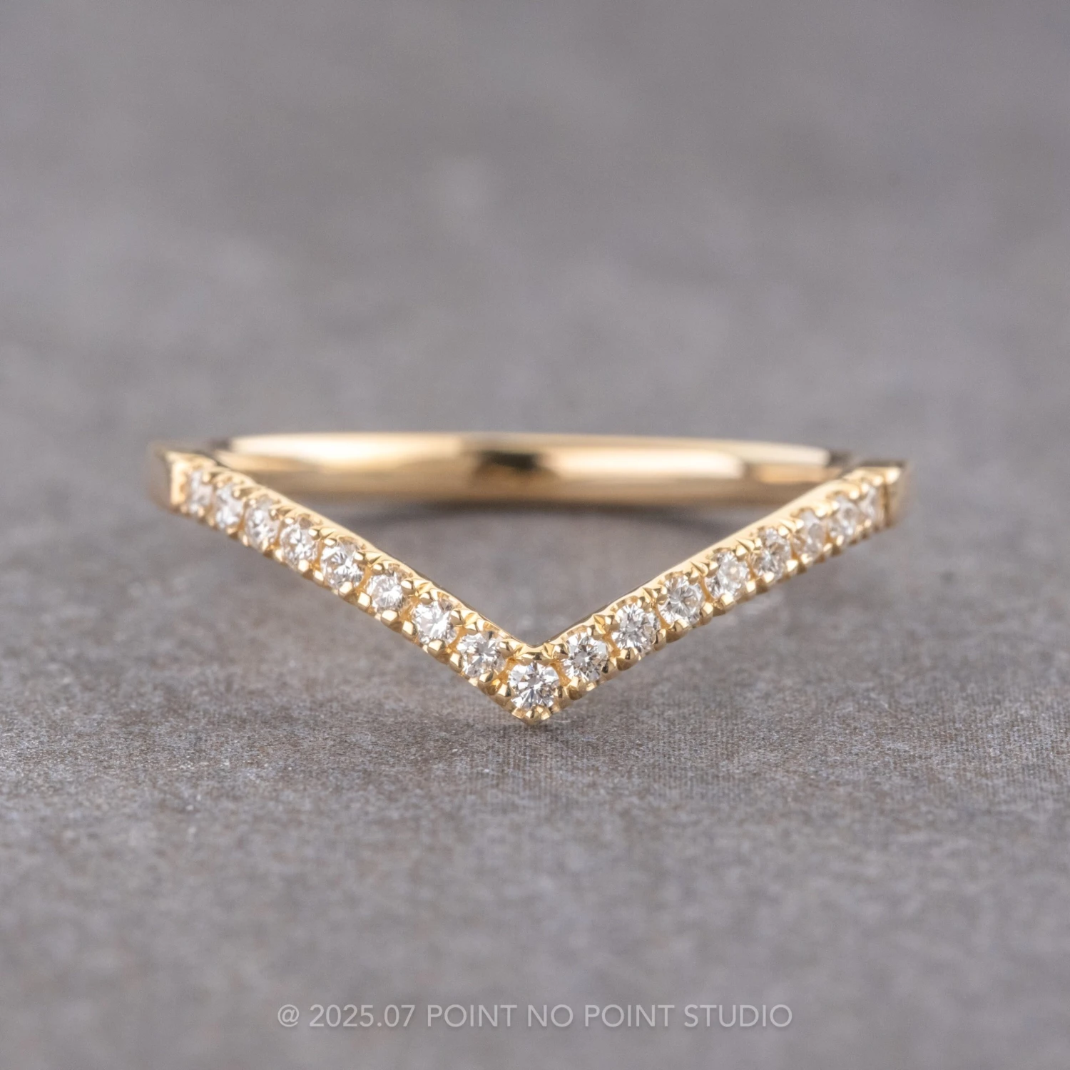 17 White Diamond Vivian Band, 14K Yellow Gold 1 17 White Diamond Vivian Band, 14K Yellow Gold