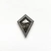 .84 Carat Black Speckled Rose Cut Kite Diamond