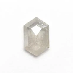 2.02 Carat Icy White Rose Cut Hexagon Diamond