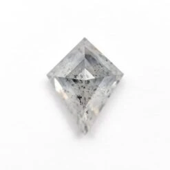 1.72 Carat Icy Grey Speckled Double Cut Kite Diamond