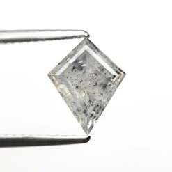 1.72 Carat Icy Grey Speckled Double Cut Kite Diamond 7 1.72 Carat Icy Grey Speckled Double Cut Kite Diamond -Point No Point Studio Store 25807 131.72ct9.91x7.87x4.35mmKiteStepCut4 1