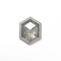 1.80 Carat Salt And Pepper Rose Cut Hexagon Diamond