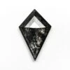1.87 Carat Black Speckled Rose Cut Kite Diamond