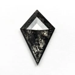 1.87 Carat Black Speckled Rose Cut Kite Diamond