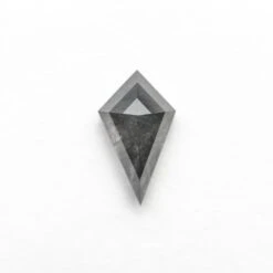 1.02 Carat Black Speckled Rose Cut Kite Diamond