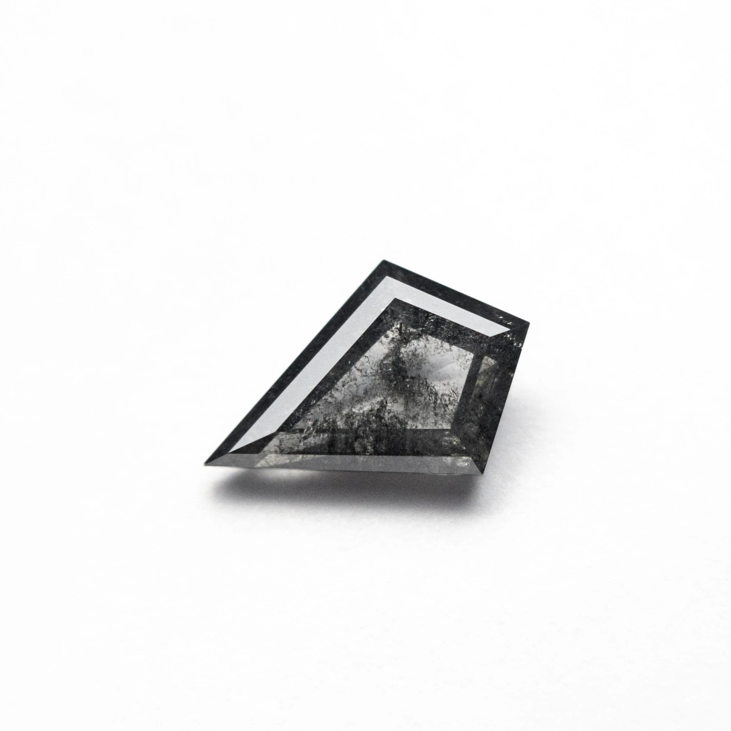 .90 Carat Black Speckled Double Cut Kite Diamond 3 .90 Carat Black Speckled Double Cut Kite Diamond - Image 3