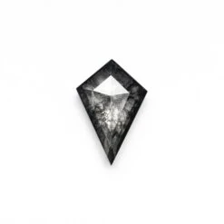 .90 Carat Black Speckled Double Cut Kite Diamond