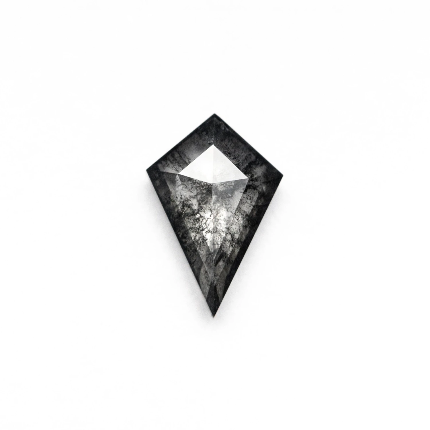 .90 Carat Black Speckled Double Cut Kite Diamond 1 .90 Carat Black Speckled Double Cut Kite Diamond