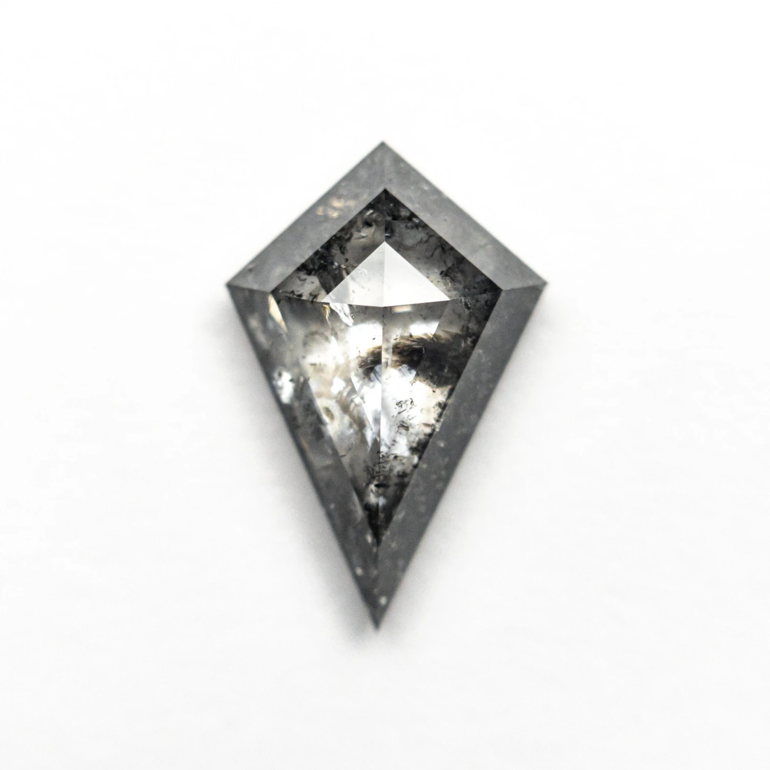 2.06 Carat Black Speckled Rose Cut Kite Diamond 1 2.06 Carat Black Speckled Rose Cut Kite Diamond