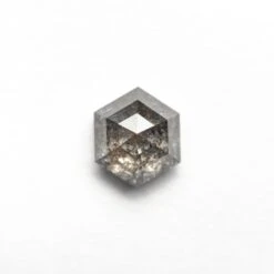 1.29 Carat Salt And Pepper Double Cut Hexagon Diamond