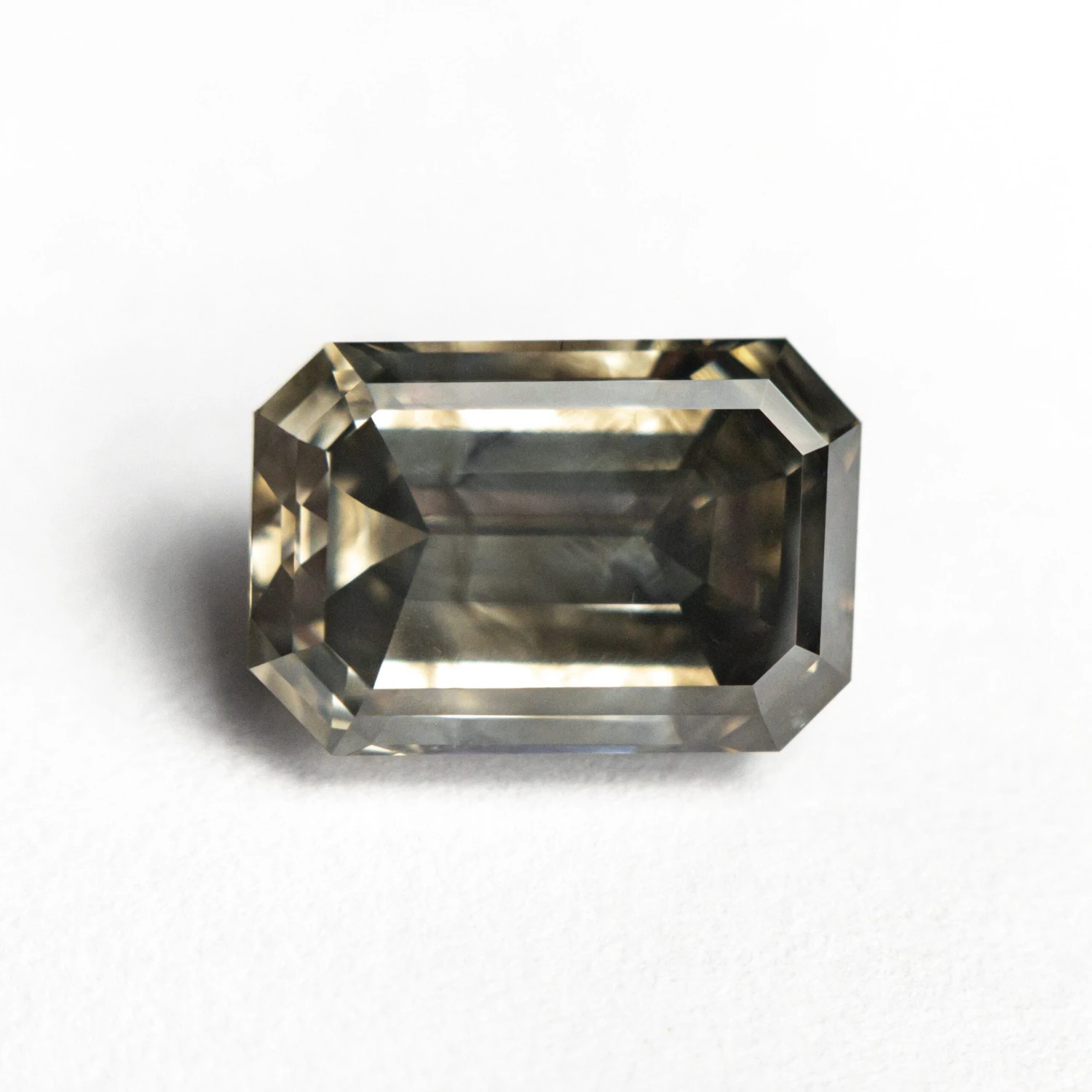 3.14 Carat Smokey Grey Step Cut Emerald Diamond 1 3.14 Carat Smokey Grey Step Cut Emerald Diamond
