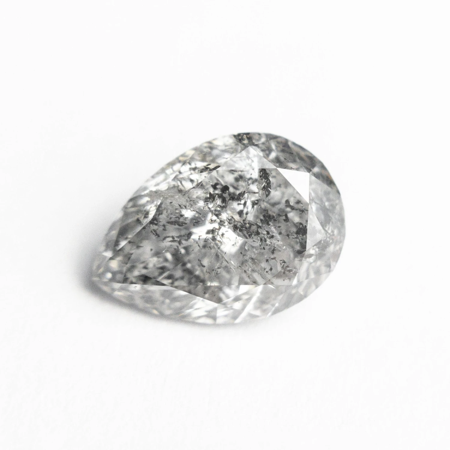 1.46 CARAT CANADIAN SALT AND PEPPER BRILLIANT CUT PEAR DIAMOND 1 1.46 CARAT CANADIAN SALT AND PEPPER BRILLIANT CUT PEAR DIAMOND