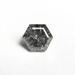 1.59 CARAT CANADIAN SALT AND PEPPER BRILLIANT CUT HEXAGON DIAMOND