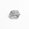 .86 CARAT CANADIAN SALT AND PEPPER DOUBLE CUT HEXAGON DIAMOND