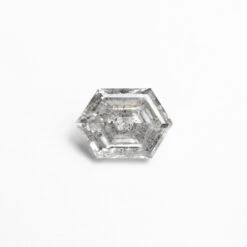 .86 CARAT CANADIAN SALT AND PEPPER DOUBLE CUT HEXAGON DIAMOND