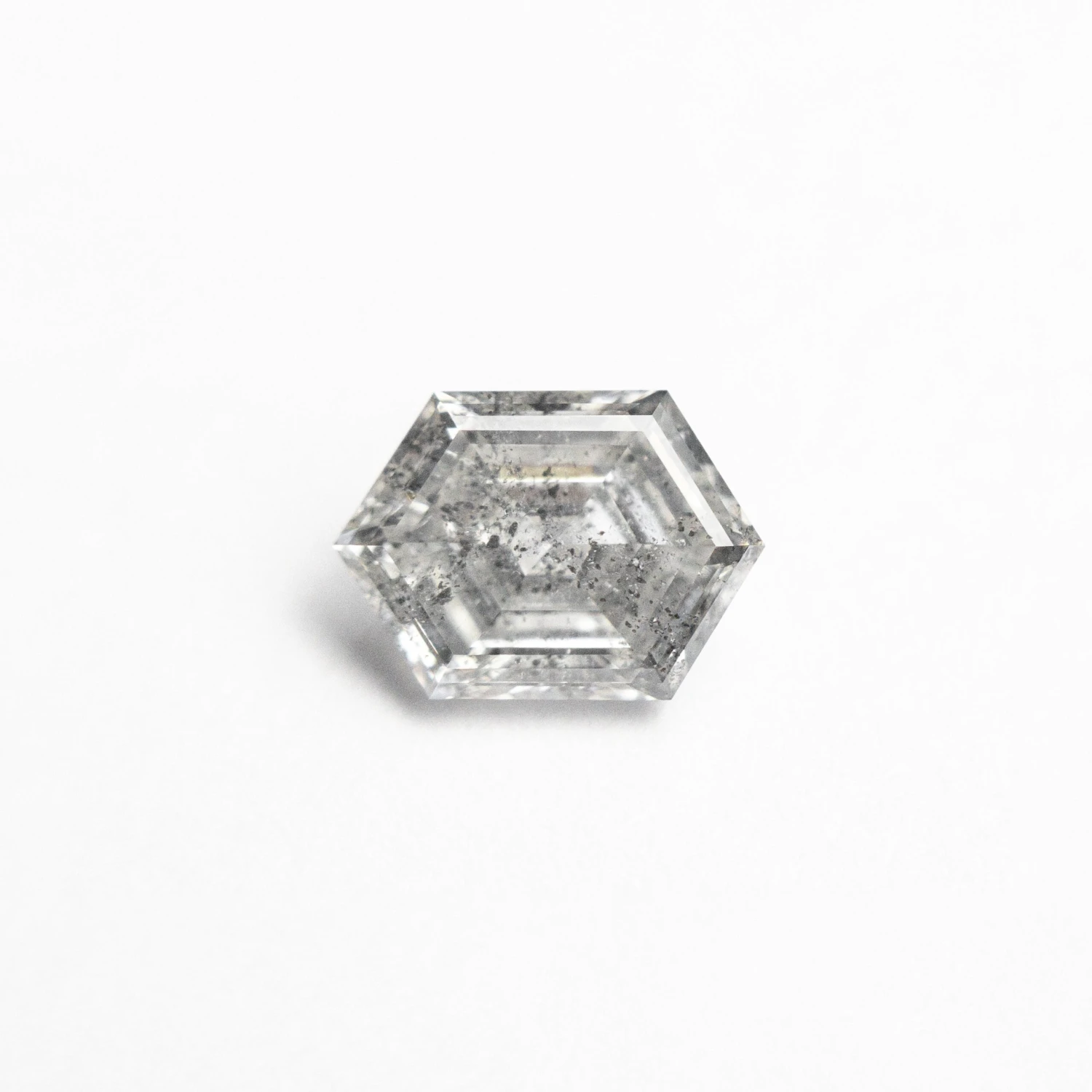 .86 CARAT CANADIAN SALT AND PEPPER DOUBLE CUT HEXAGON DIAMOND 1 .86 CARAT CANADIAN SALT AND PEPPER DOUBLE CUT HEXAGON DIAMOND