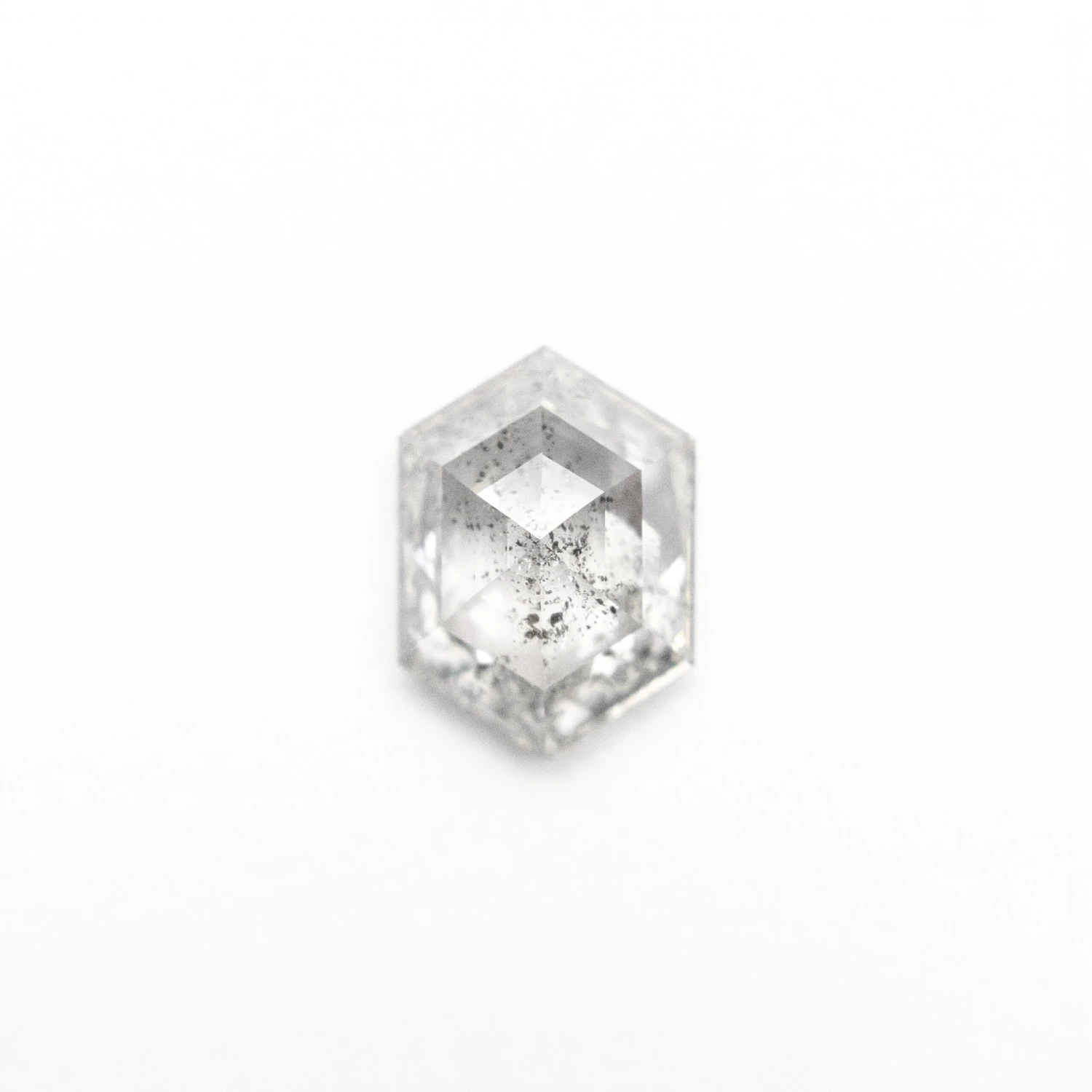 .86 CARAT CANADIAN SALT AND PEPPER DOUBLE CUT HEXAGON DIAMOND 3 .86 CARAT CANADIAN SALT AND PEPPER DOUBLE CUT HEXAGON DIAMOND - Image 3