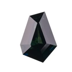 3.38 Carat Deep Green Brilliant Cut Geometric Sapphire