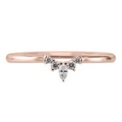 Small Etta Diamond Contour Band, 14k Rose Gold -Point No Point Studio Store 4RG A 7942bd96 633c 4d67 92f7 50bd667749f6