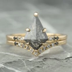 11 Ombre Diamond Vivian Band, 14k Yellow Gold 10 11 Ombre Diamond Vivian Band, 14k Yellow Gold -Point No Point Studio Store 6624789 EYG