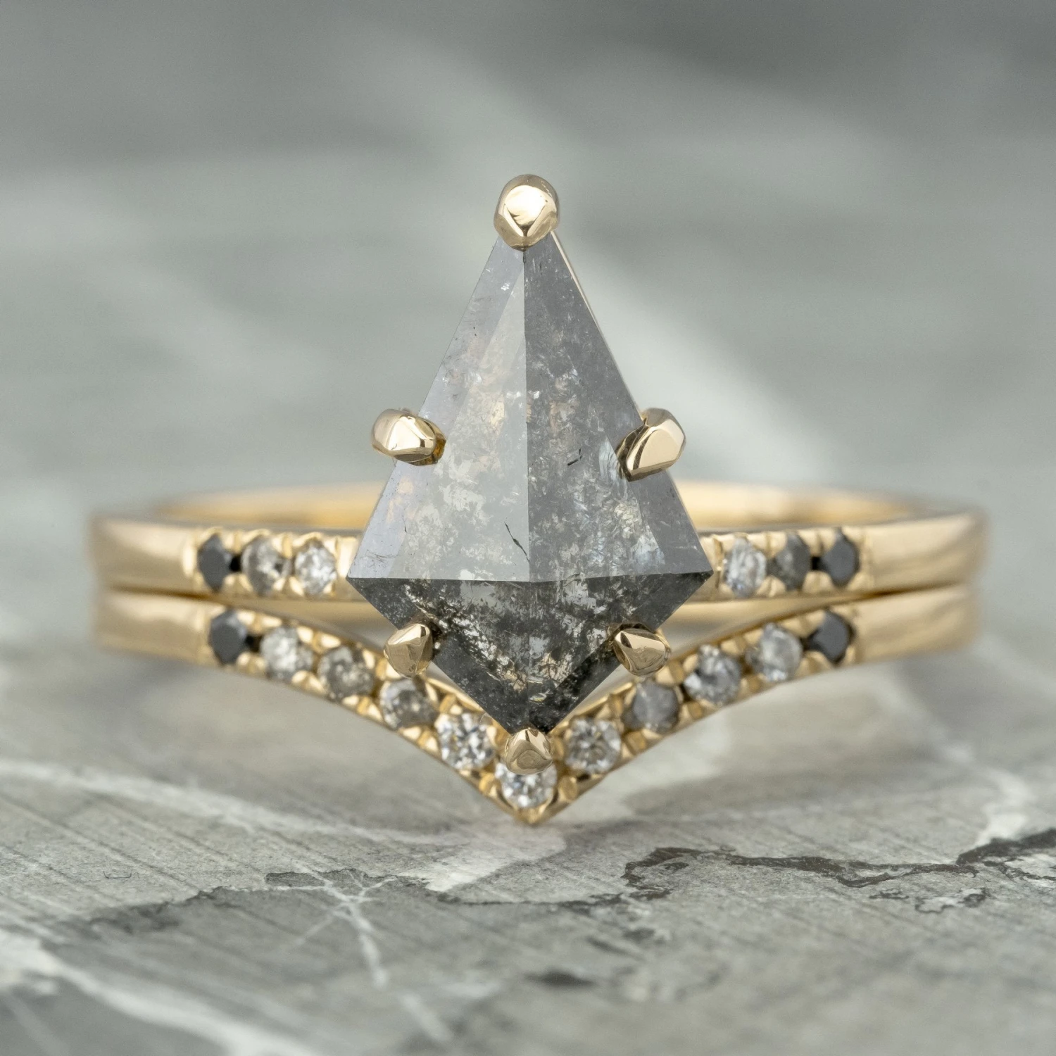 11 Ombre Diamond Vivian Band, 14k Yellow Gold 5 11 Ombre Diamond Vivian Band, 14k Yellow Gold - Image 5