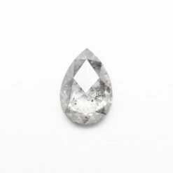 .90 CARAT SALT AND PEPPER ROSE CUT PEAR DIAMOND