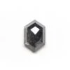 1.80 Carat Black Speckled Rose Cut Hexagon Diamond