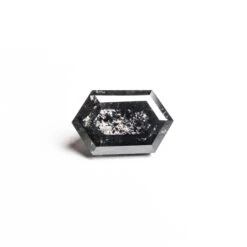 1.84 Carat Black Speckled Double Cut Hexagon Diamond 6 1.84 Carat Black Speckled Double Cut Hexagon Diamond -Point No Point Studio Store APC 2655