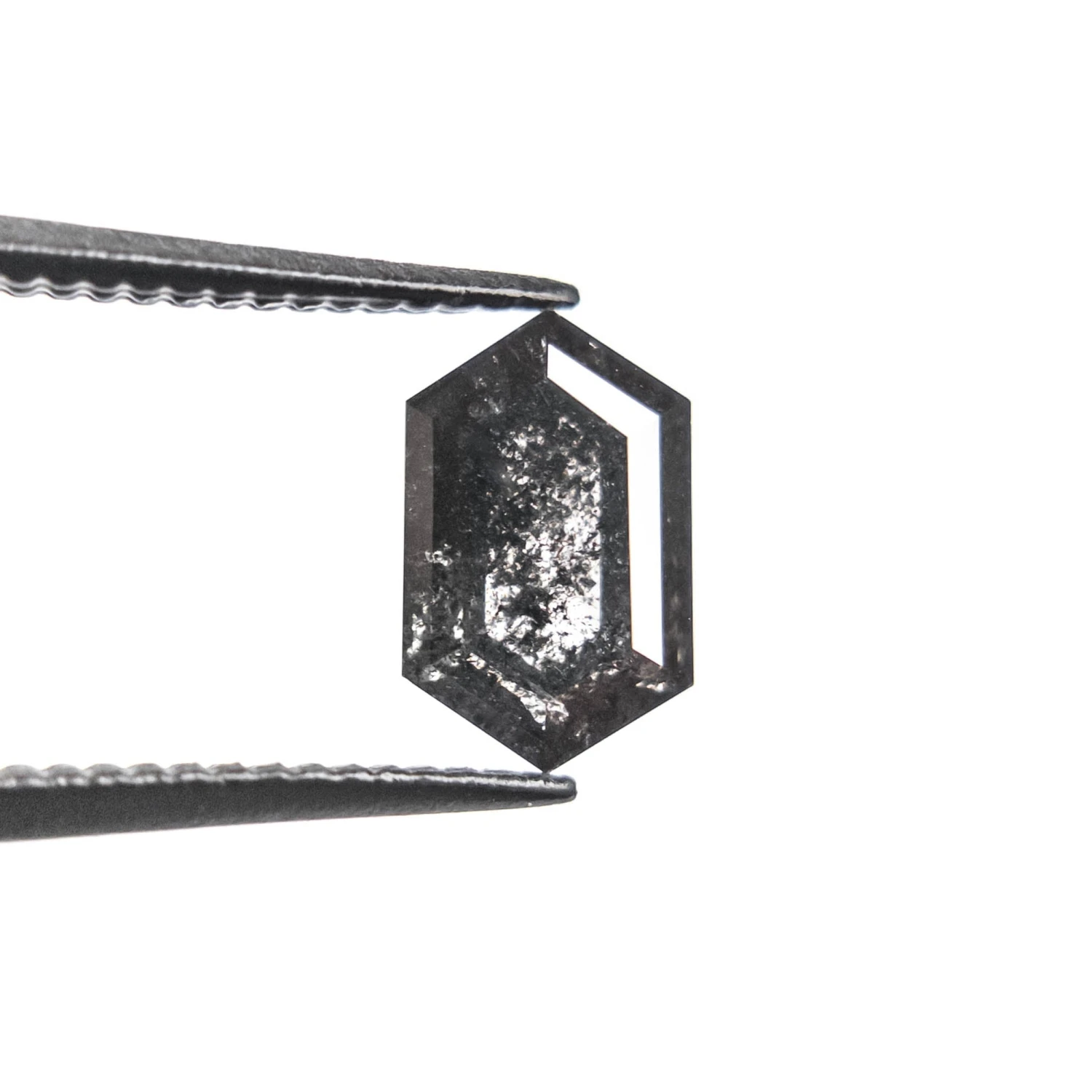 1.84 Carat Black Speckled Double Cut Hexagon Diamond 4 1.84 Carat Black Speckled Double Cut Hexagon Diamond - Image 4