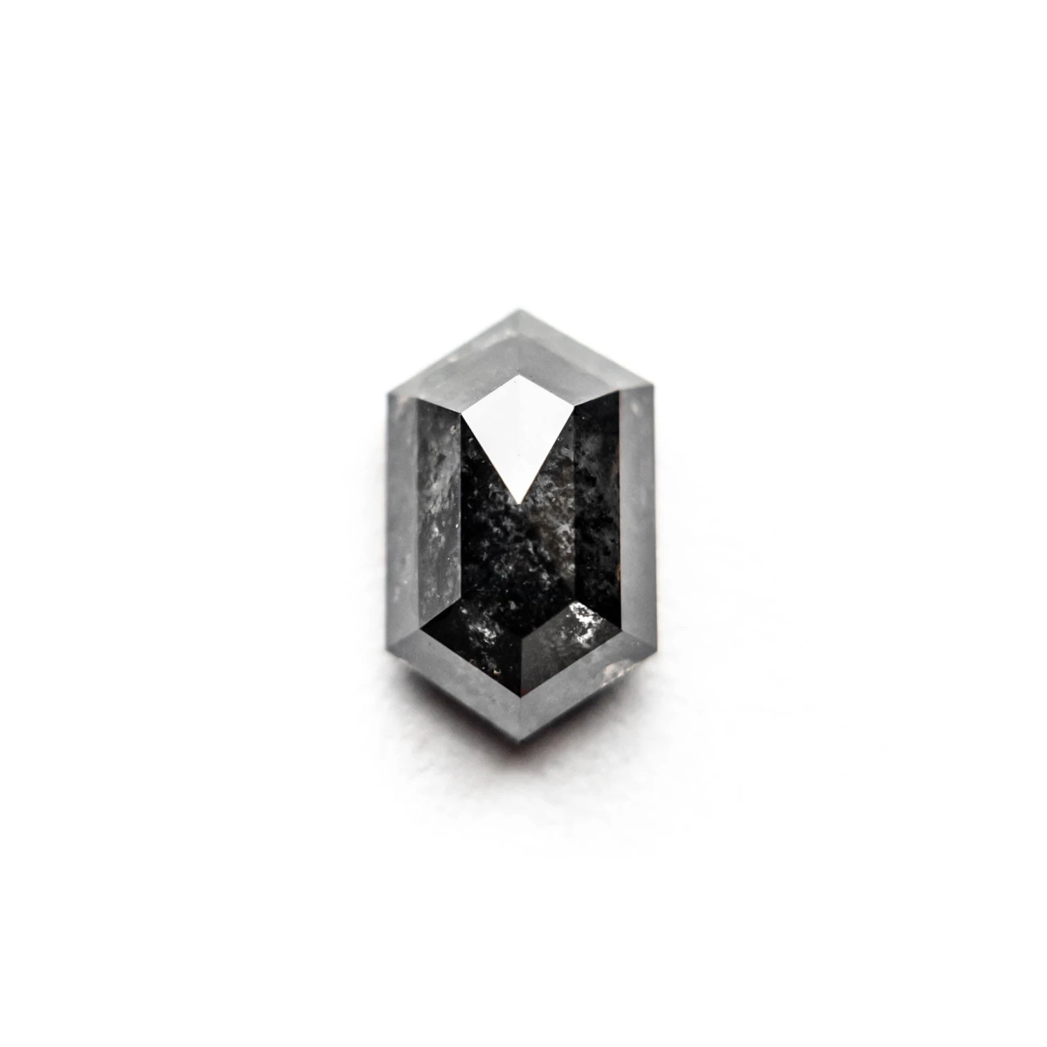 1.84 Carat Black Speckled Double Cut Hexagon Diamond 1 1.84 Carat Black Speckled Double Cut Hexagon Diamond