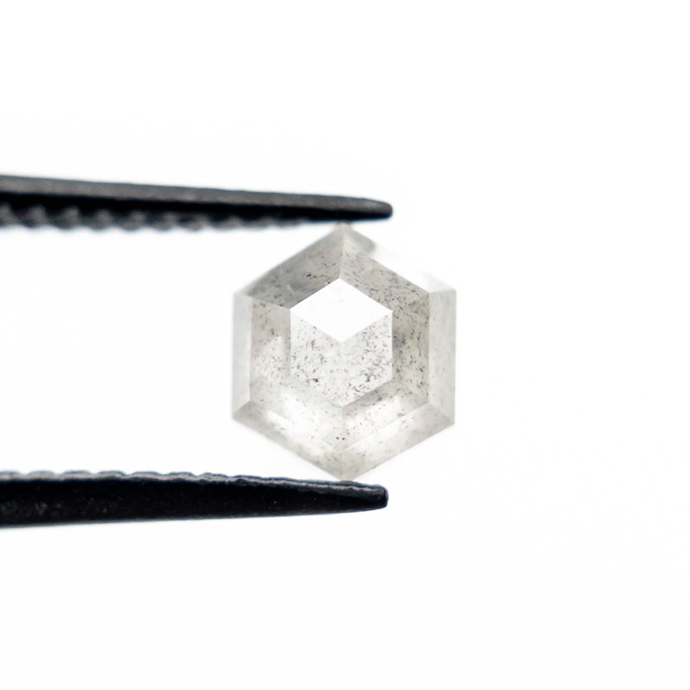 .88 Carat Icy Grey Rose Cut Hexagon Diamond 2 .88 Carat Icy Grey Rose Cut Hexagon Diamond - Image 2
