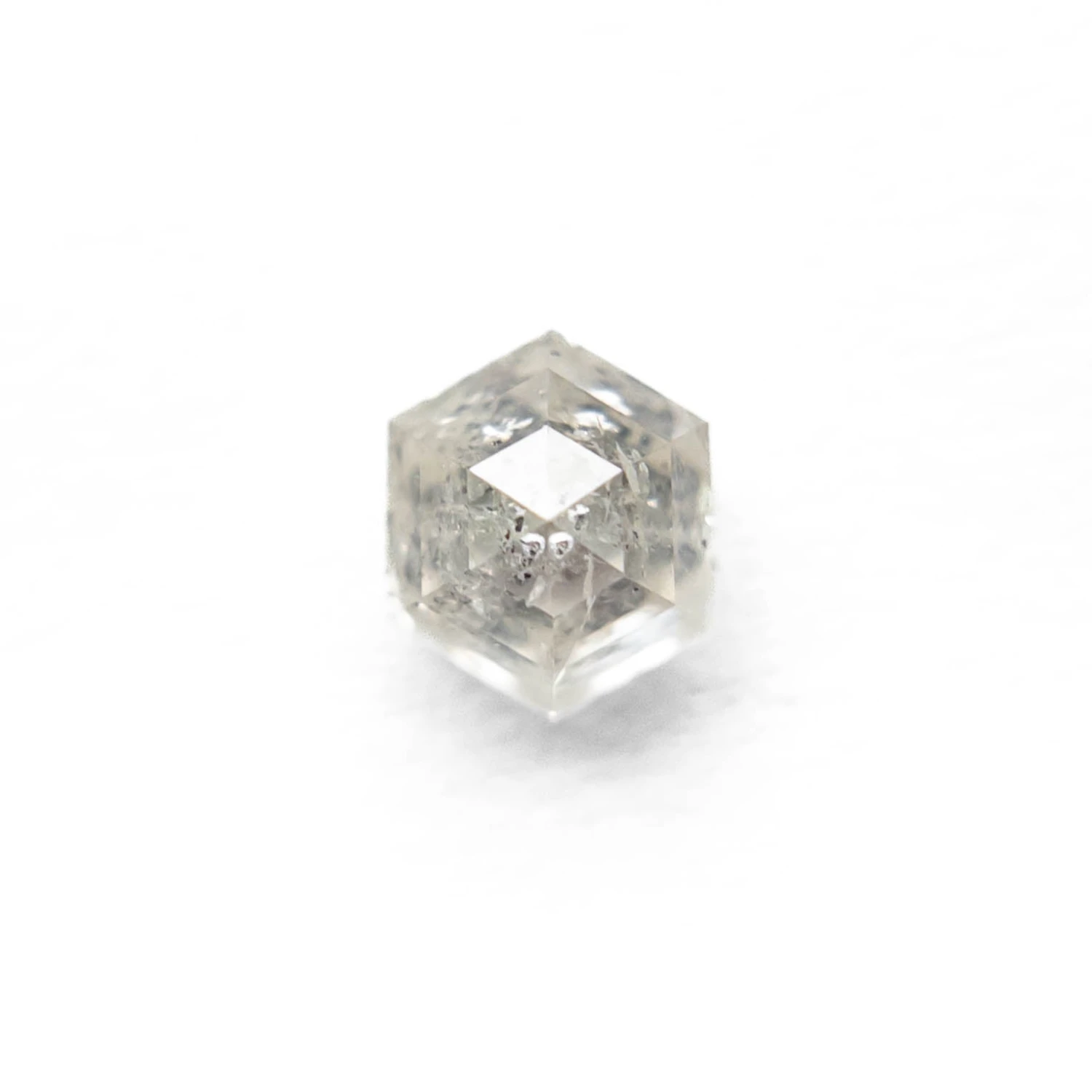 1.03 Carat Icy White Rose Cut Hexagon Diamond 1 1.03 Carat Icy White Rose Cut Hexagon Diamond