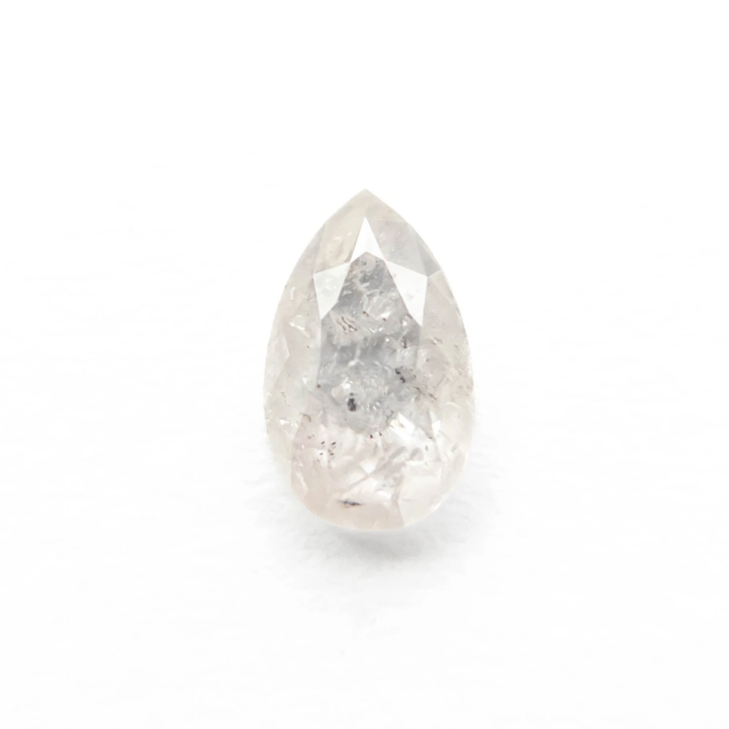 1.11 Carat Icy White Rose Cut Pear Diamond 1 1.11 Carat Icy White Rose Cut Pear Diamond