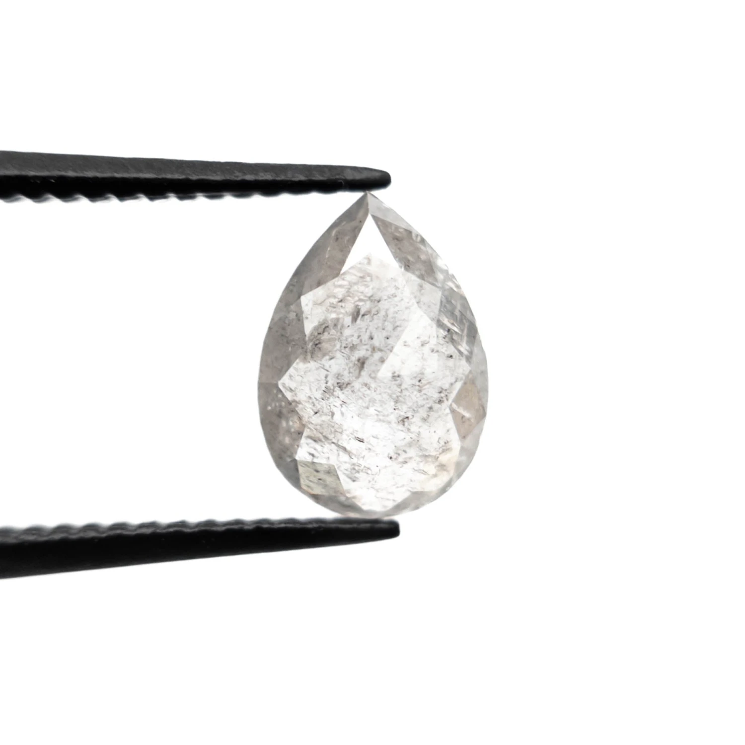 1.53 Carat Icy Grey Rose Cut Pear Diamond 2 1.53 Carat Icy Grey Rose Cut Pear Diamond - Image 2