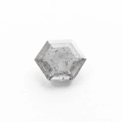 1.16 Carat Icy Grey Black Speckled Double Cut Hexagon Diamond -Point No Point Studio Store APC 3238