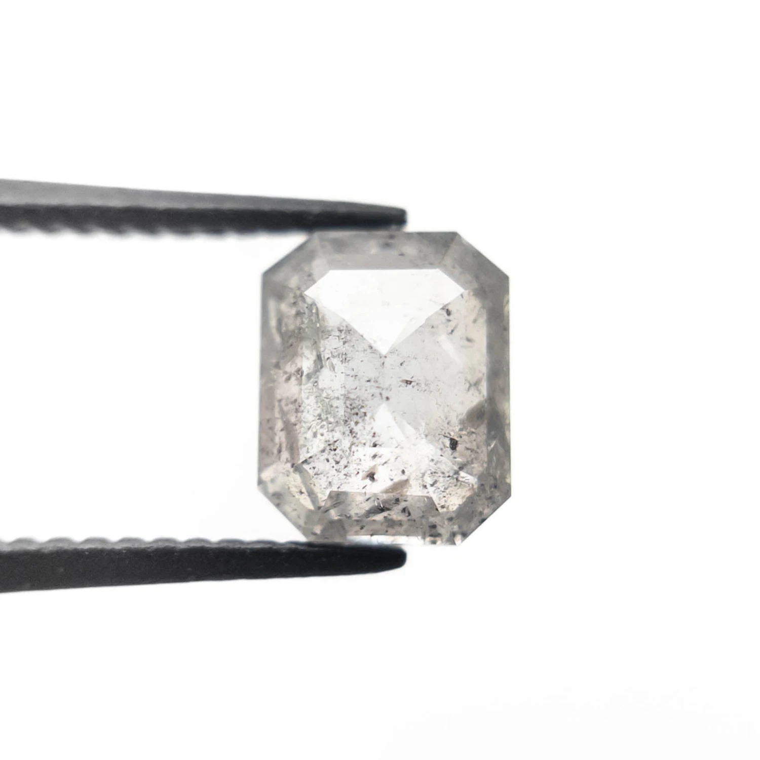1.54 Carat Icy Grey Double Cut Emerald Diamond 2 1.54 Carat Icy Grey Double Cut Emerald Diamond - Image 2