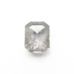 1.54 Carat Icy Grey Double Cut Emerald Diamond