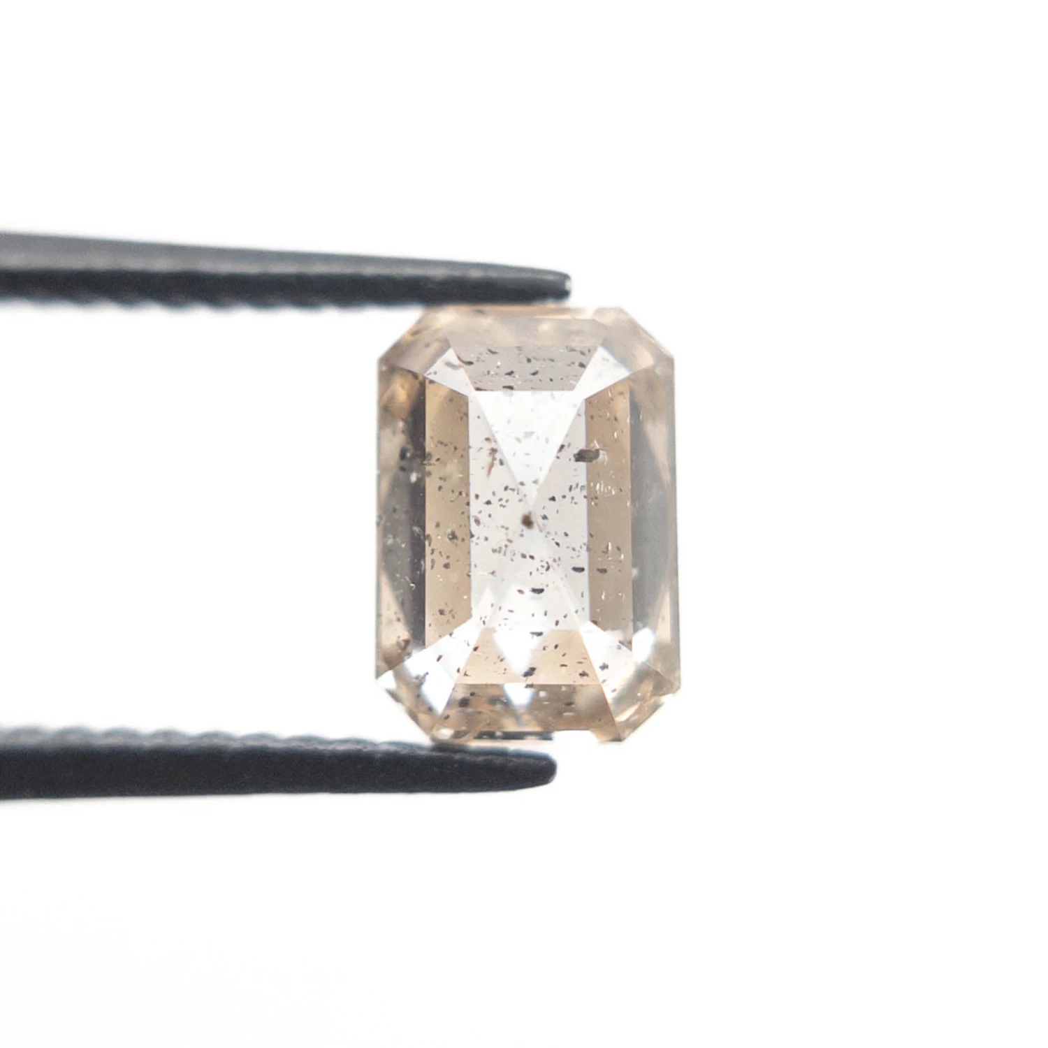 1.42 Carat Translucent Peach Double Cut Emerald Diamond 2 1.42 Carat Translucent Peach Double Cut Emerald Diamond - Image 2