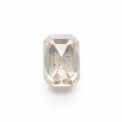 1.42 Carat Translucent Peach Double Cut Emerald Diamond