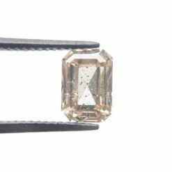 1.42 Carat Translucent Peach Double Cut Emerald Diamond 7 1.42 Carat Translucent Peach Double Cut Emerald Diamond -Point No Point Studio Store APC 3430