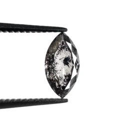 1.13 Carat Black Speckled Double Cut Marquise Diamond 7 1.13 Carat Black Speckled Double Cut Marquise Diamond -Point No Point Studio Store APC 3463