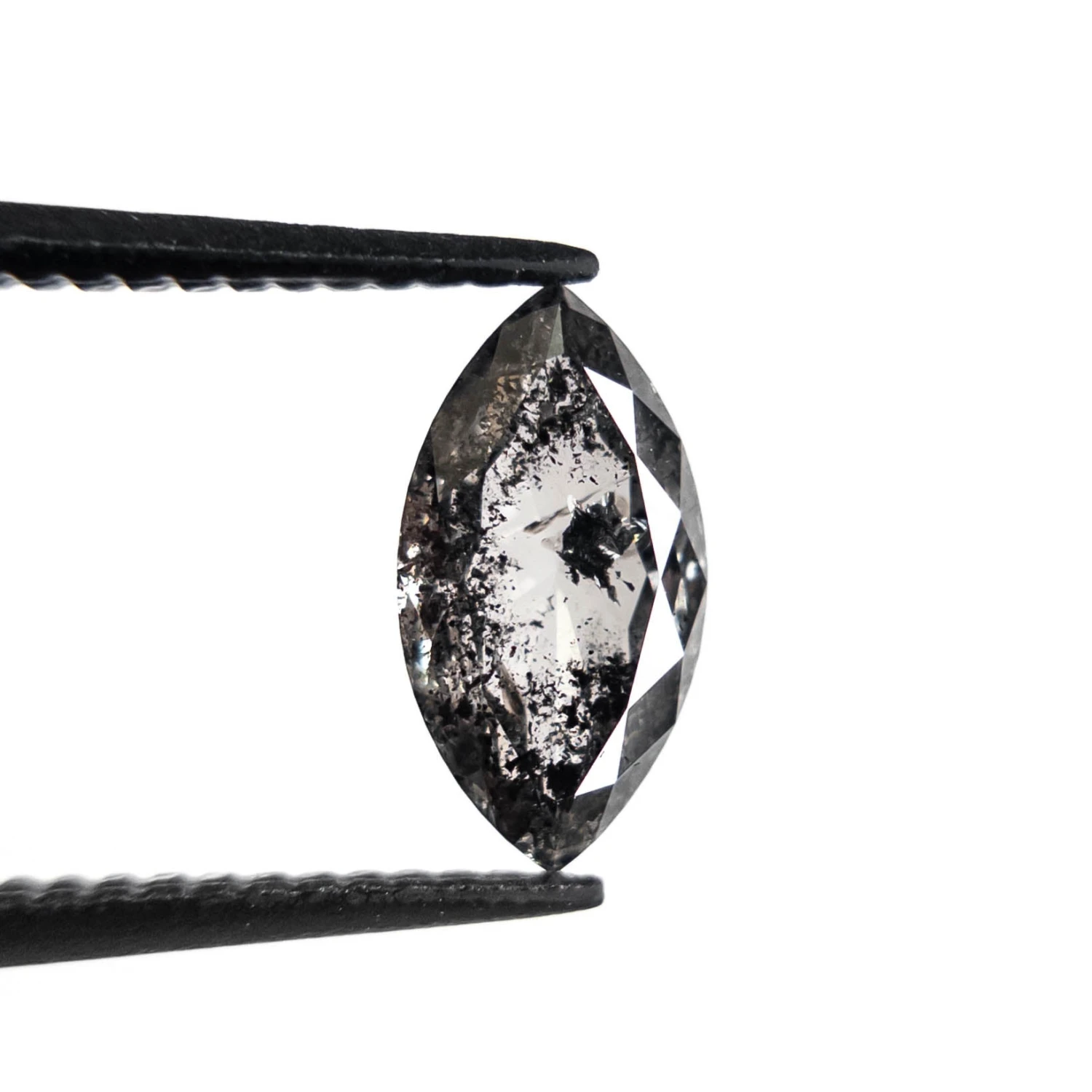 1.13 Carat Black Speckled Double Cut Marquise Diamond 4 1.13 Carat Black Speckled Double Cut Marquise Diamond - Image 4
