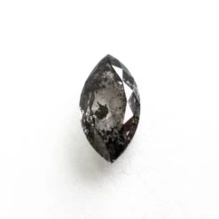 1.13 Carat Black Speckled Double Cut Marquise Diamond 6 1.13 Carat Black Speckled Double Cut Marquise Diamond -Point No Point Studio Store APC 3473