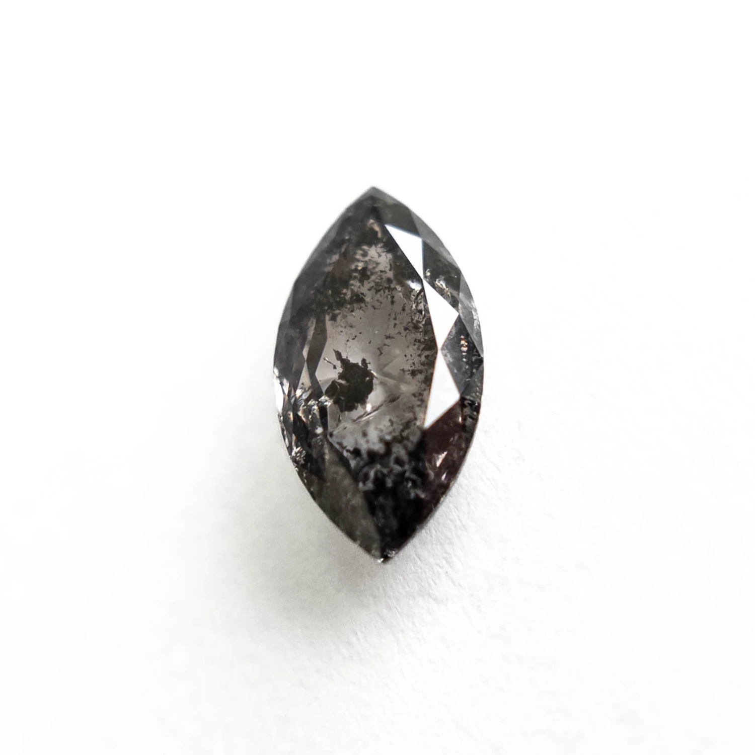 1.13 Carat Black Speckled Double Cut Marquise Diamond 3 1.13 Carat Black Speckled Double Cut Marquise Diamond - Image 3