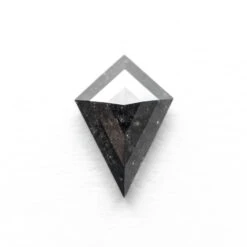 1.36 Carat Black Rose Cut Kite Diamond