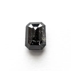 1.99 Carat Black Speckled Rose Cut Emerald Diamond