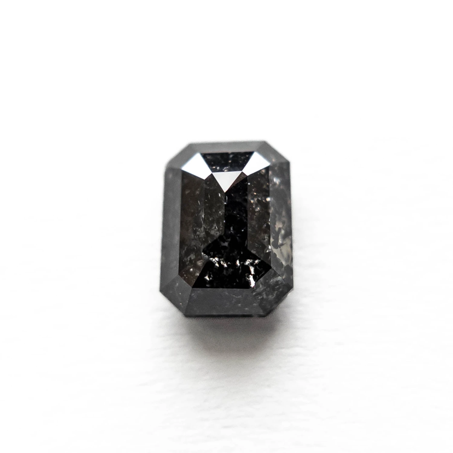 1.99 Carat Black Speckled Rose Cut Emerald Diamond 1 1.99 Carat Black Speckled Rose Cut Emerald Diamond